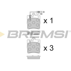  stabdžių trinkelių rinkinys, diskinis stabdys