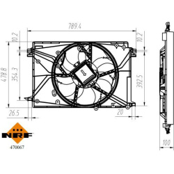  ventiliatorius, radiatoriaus