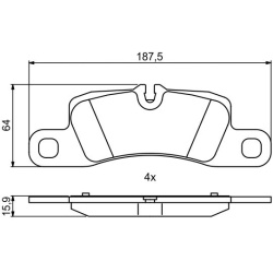  stabdžių trinkelių rinkinys, diskinis stabdys