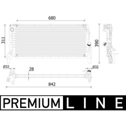  radiatorius, variklio aušinimas <small>BEHR *** PREMIUM LINE ***</small>