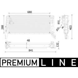  radiatorius, variklio aušinimas <small>BEHR *** PREMIUM LINE ***</small>