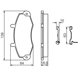  stabdžių trinkelių rinkinys, diskinis stabdys