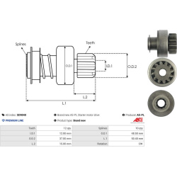  laisvos eigos pavara, starteris <small>Brand new AS-PL</small>