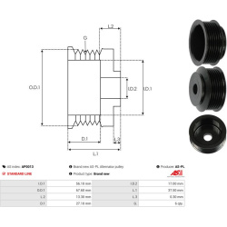  skriemulys, kintamosios srovės generatorius <small>Brand new AS-PL</small>