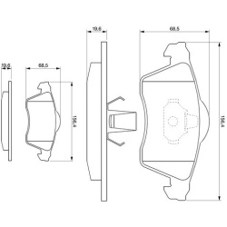 stabdžių trinkelių rinkinys, diskinis stabdys