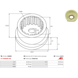  remonto komplektas, starteris <small>AS</small>