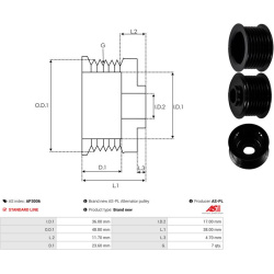  skriemulys, kintamosios srovės generatorius <small>Brand new AS-PL</small>