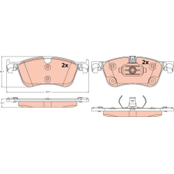  stabdžių trinkelių rinkinys, diskinis stabdys