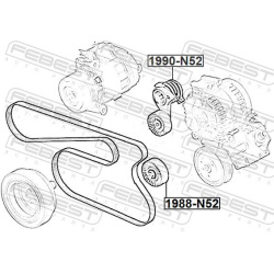  kreipiantysis skriemulys, V formos rumbuotas diržas