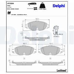  stabdžių trinkelių rinkinys, diskinis stabdys