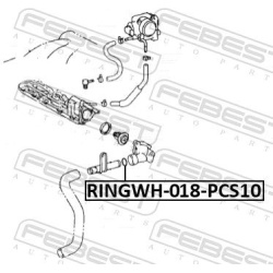 tarpiklis, aušinimo skysčio flanšas  tarpiklis, aušinimo skysčio flanšas