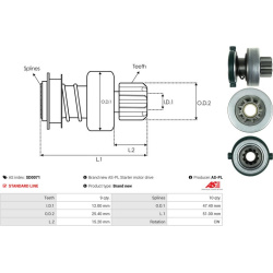  laisvos eigos pavara, starteris <small>Brand new AS-PL</small>