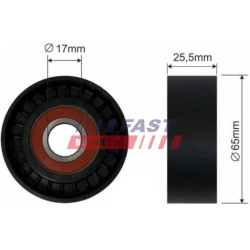  įtempiklio skriemulys, V formos rumbuotas diržas