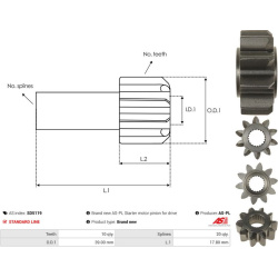  laisvos eigos pavara, starteris <small>AS</small>