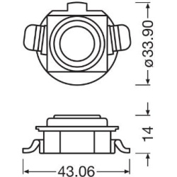  lemputės lizdas, priekinis žibintas <small>LEDriving® ADAPTER</small>