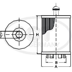  alyvos filtras <small>SH 452 P</small>