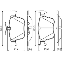  stabdžių trinkelių rinkinys, diskinis stabdys