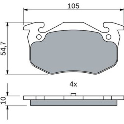  stabdžių trinkelių rinkinys, diskinis stabdys
