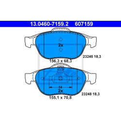  stabdžių trinkelių rinkinys, diskinis stabdys