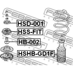  frikcinis guolis, pakabos statramsčio atramos montavimas