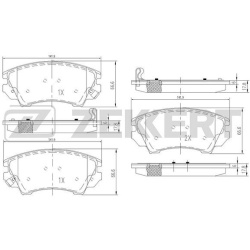  stabdžių trinkelių rinkinys, diskinis stabdys <small>COTEC</small>