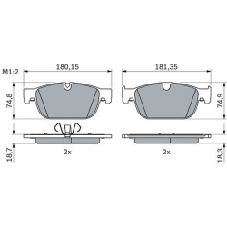  stabdžių trinkelių rinkinys, diskinis stabdys