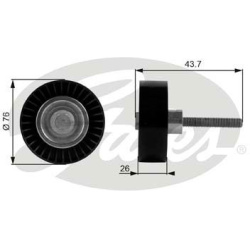  kreipiantysis skriemulys, V formos rumbuotas diržas <small>DriveAlign™</small>