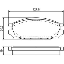  stabdžių trinkelių rinkinys, diskinis stabdys