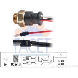  temperatūros jungiklis, radiatoriaus ventiliatorius <small>Made in Italy - OE Equivalent</small>