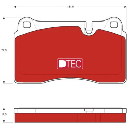  stabdžių trinkelių rinkinys, diskinis stabdys <small>DTEC COTEC</small>