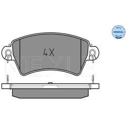  stabdžių trinkelių rinkinys, diskinis stabdys <small>MEYLE-ORIGINAL: True to OE.</small>