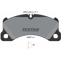  stabdžių trinkelių rinkinys, diskinis stabdys