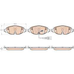 stabdžių trinkelių rinkinys, diskinis stabdys <small>COTEC</small>  stabdžių trinkelių rinkinys, diskinis stabdys <small>COTEC</small>
