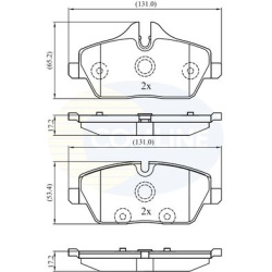  stabdžių trinkelių rinkinys, diskinis stabdys