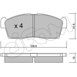  stabdžių trinkelių rinkinys, diskinis stabdys