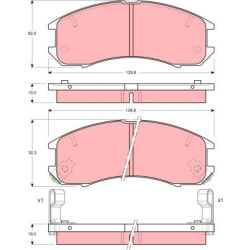  stabdžių trinkelių rinkinys, diskinis stabdys