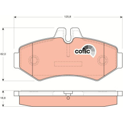  stabdžių trinkelių rinkinys, diskinis stabdys <small>COTEC</small>
