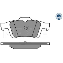  stabdžių trinkelių rinkinys, diskinis stabdys <small>MEYLE-PD: Advanced performance and design.</small>