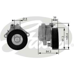  diržo įtempiklis, V formos rumbuotas diržas <small>DriveAlign™</small>