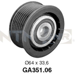  įtempiklio skriemulys, V formos rumbuotas diržas