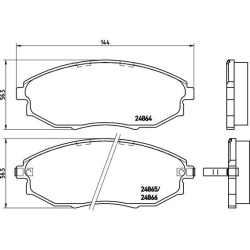 stabdžių trinkelių rinkinys, diskinis stabdys <small>PRIME LINE</small>