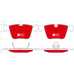  stabdžių trinkelių rinkinys, diskinis stabdys <small>DTEC COTEC</small>