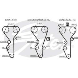  paskirstymo diržo komplektas