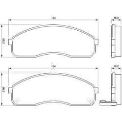  stabdžių trinkelių rinkinys, diskinis stabdys