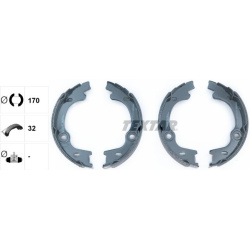  stabdžių trinkelių komplektas, stovėjimo stabdis