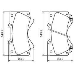  stabdžių trinkelių rinkinys, diskinis stabdys
