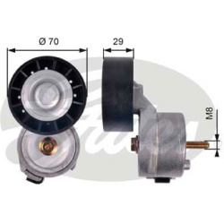  diržo įtempiklis, V formos rumbuotas diržas <small>DriveAlign™</small>