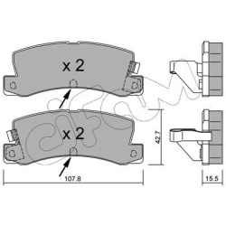 stabdžių trinkelių rinkinys, diskinis stabdys