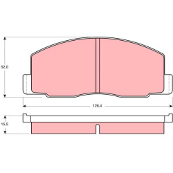  stabdžių trinkelių rinkinys, diskinis stabdys
