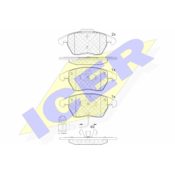  stabdžių trinkelių rinkinys, diskinis stabdys